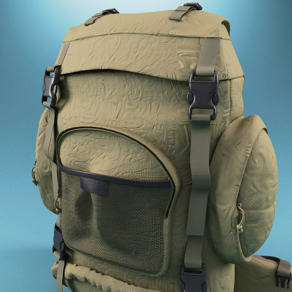 3d military backpack model