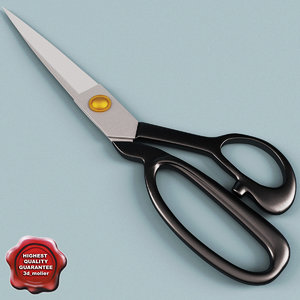 3d model of tailor scissors