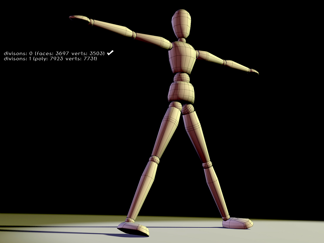 wooden puppet wood 3ds