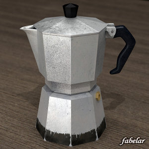 3d italian coffee percolator