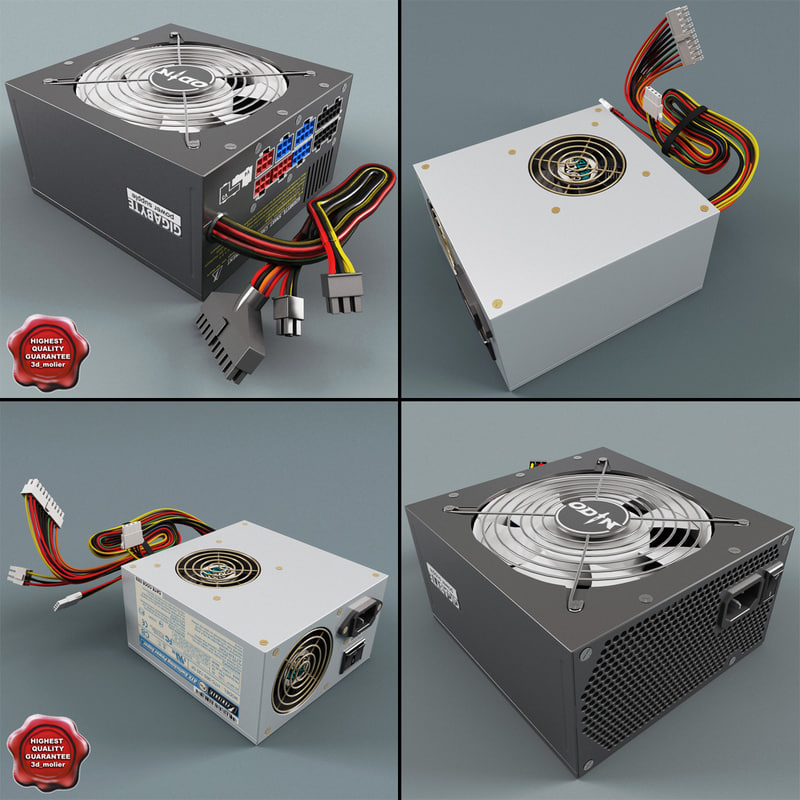 pc power supply units 3d model