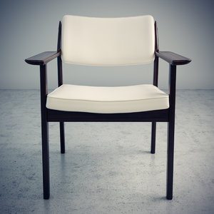 3d model scandinavian design vintage chair