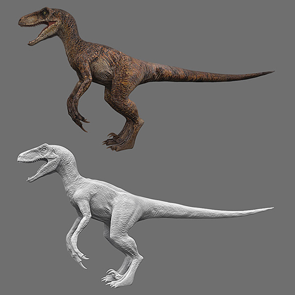 Velociraptor Jurassic Park 3d Ma 