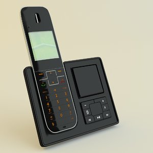 landline phone philips 3d model