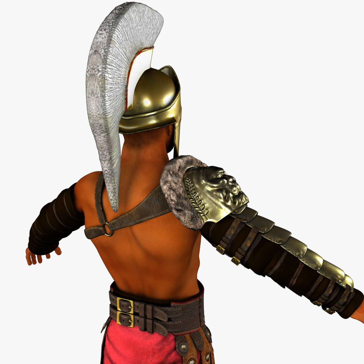 3d Model Roman Gladiator Armor Set