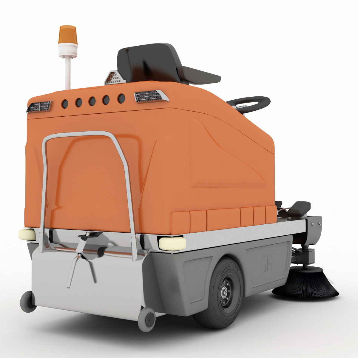 3d model electric sweeping car gm