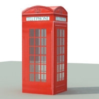 3d model telephone box