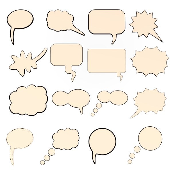 speech bubbles 3d model