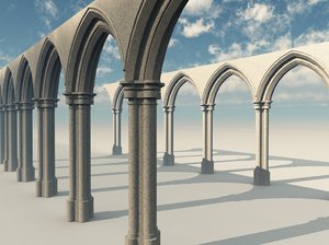 cathedral arch stone 3d model