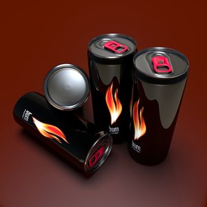 burn energy drink 3d obj