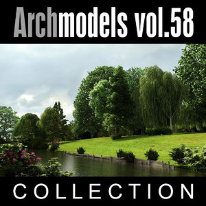 3d archmodels vol 58 trees model