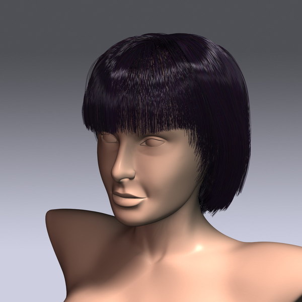 3d model hair virtual