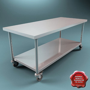 steel movable operating table 3d model