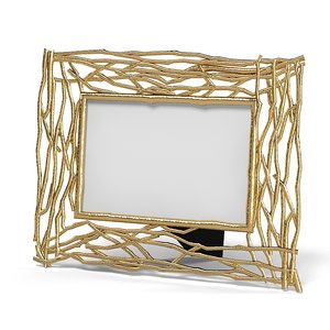 twig goldplated frame 3d 3ds