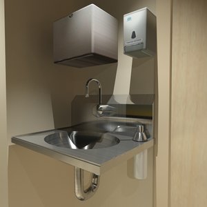 3d model commercial sink