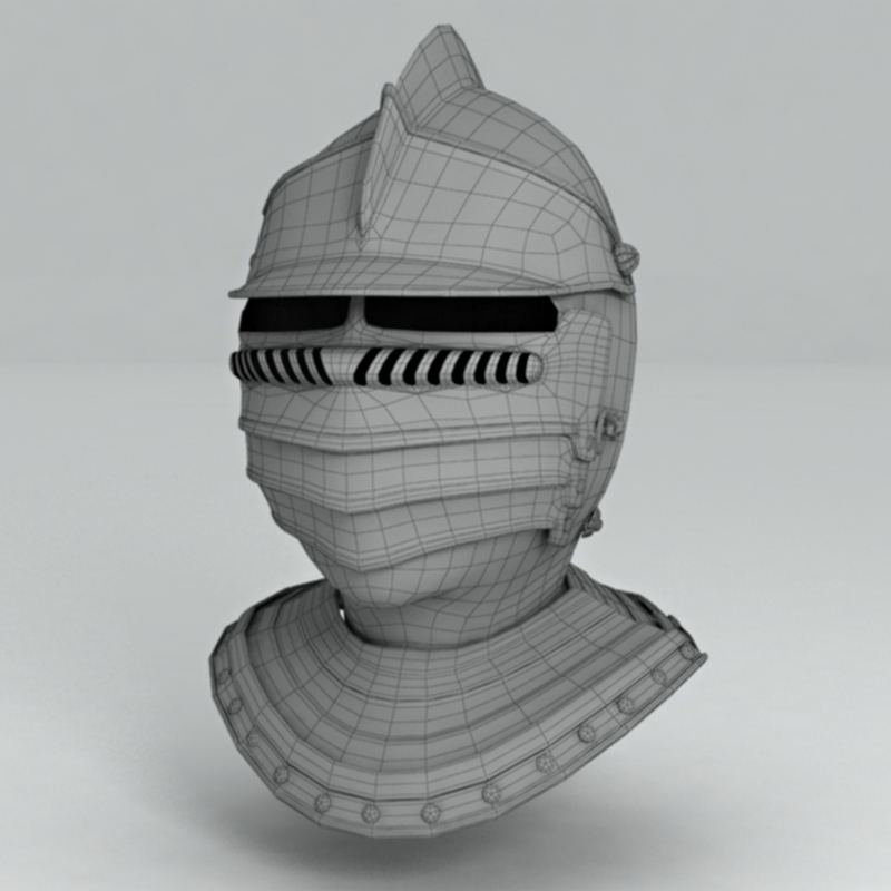 3d model helmet knight helm