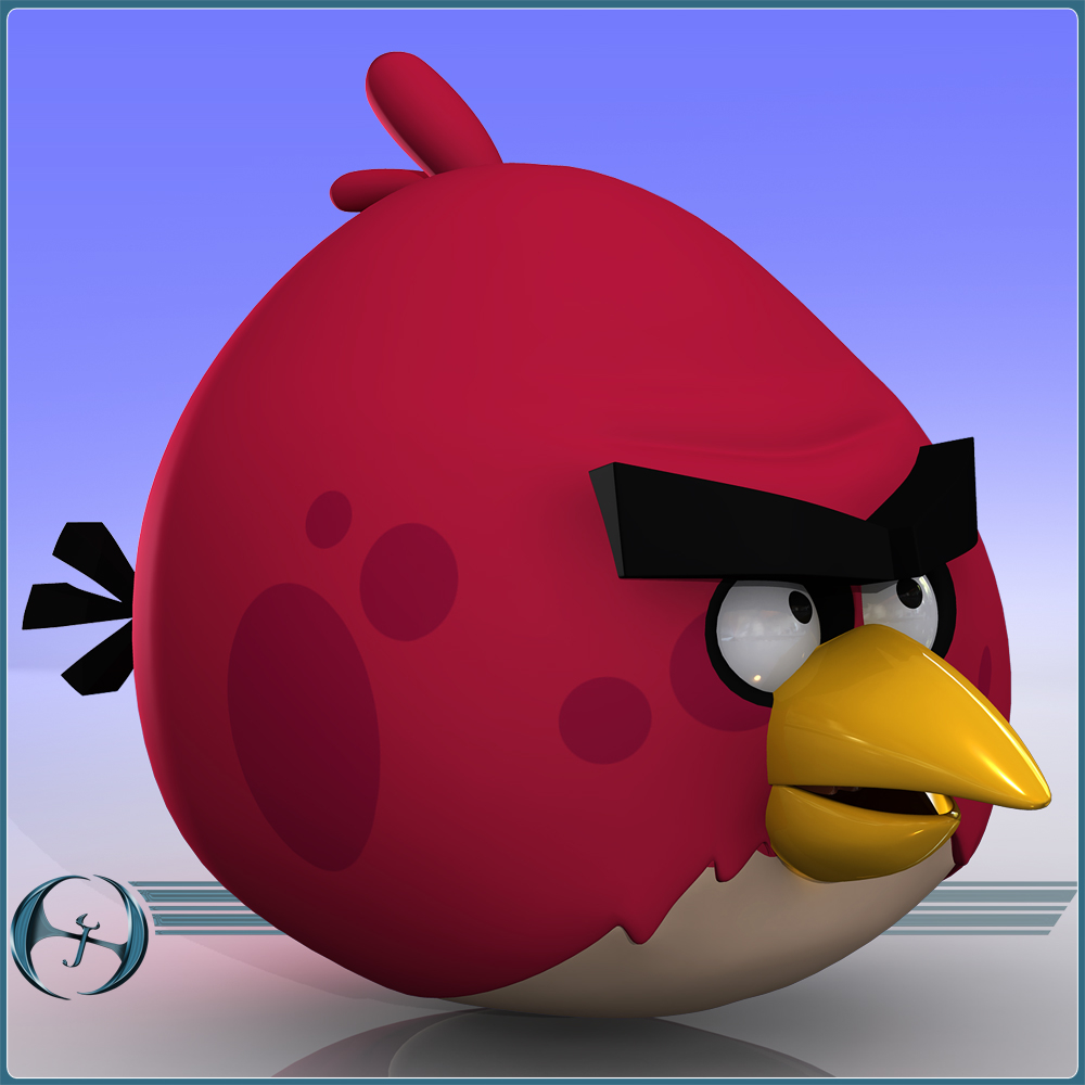 angry bird elder 3d model