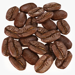 3d coffee beans