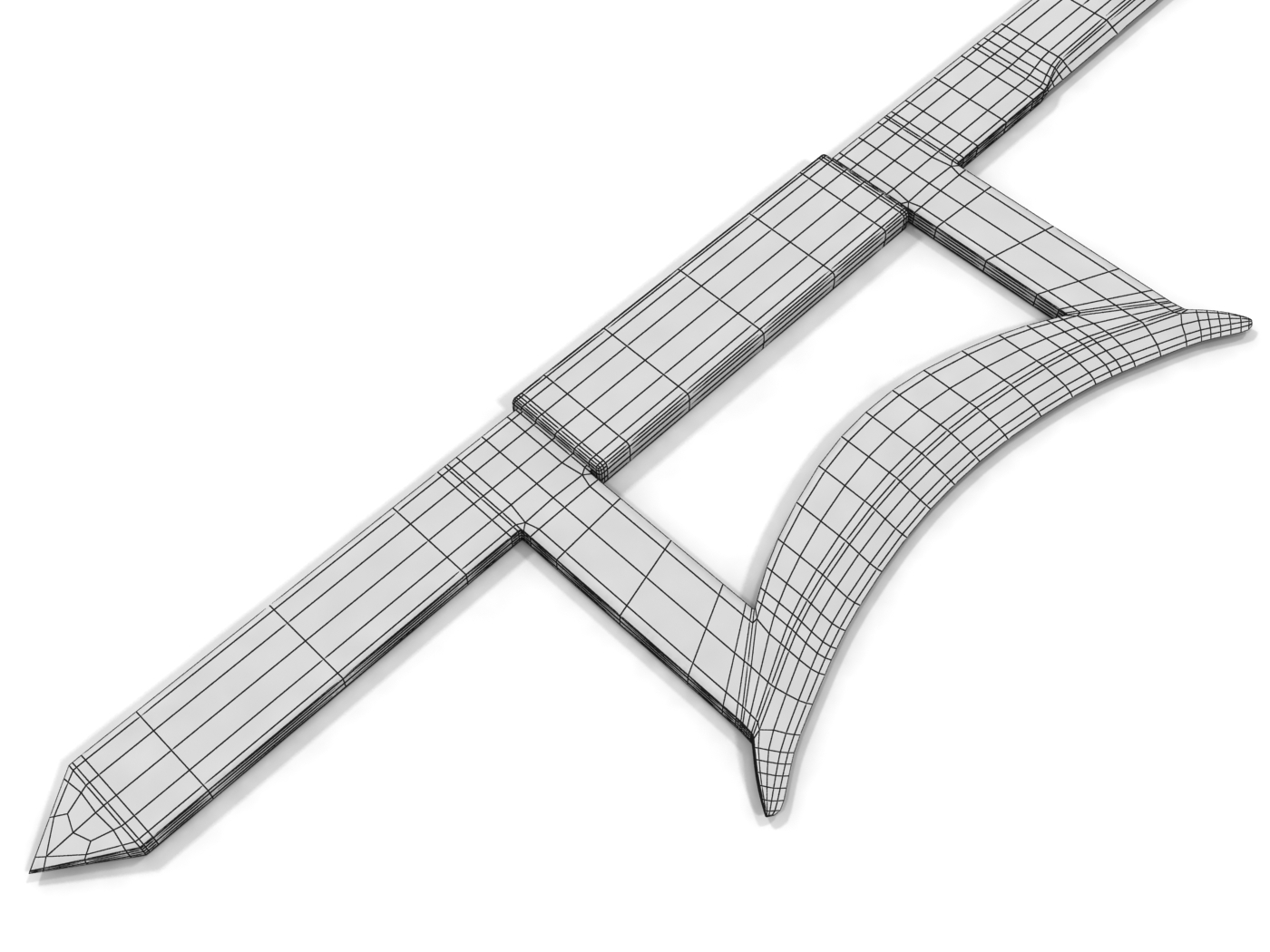 3dsmax chinese hook sword