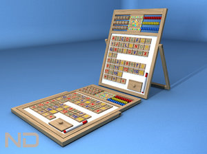 caillou abacus wood 3d model