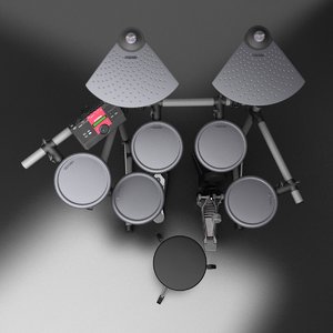 realistic electric drums 3d model