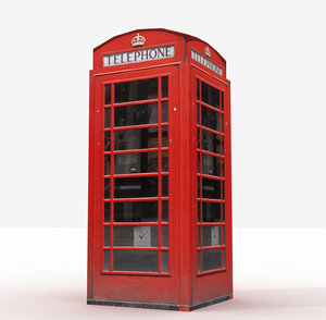 phone booth 3d model