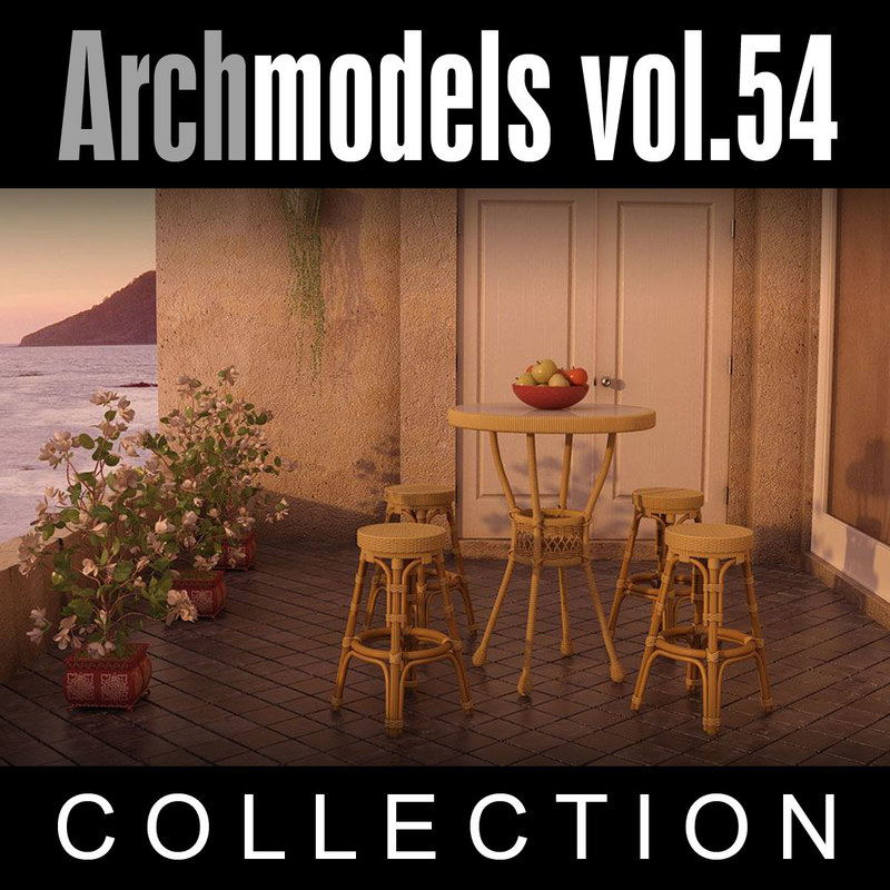 Archmodels Vol 54 Restaurant Furniture 3d Model