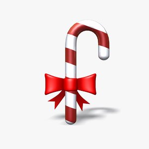 candy cane 3d model