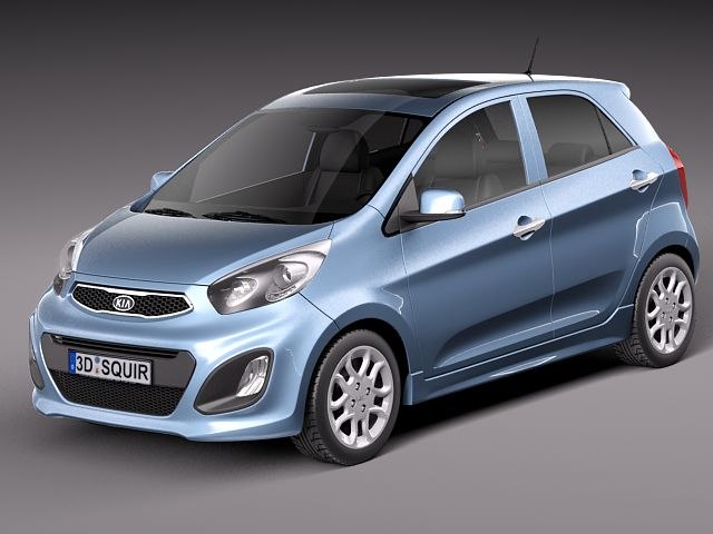 kia picanto 2012 3d model