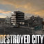 ruined city blocks destroyed building 3d c4d