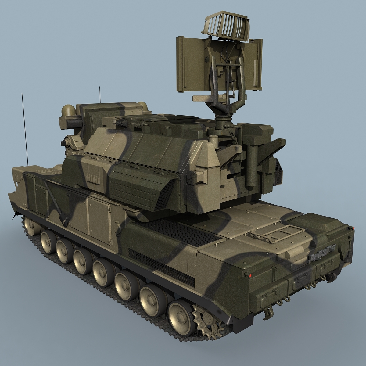 russian tor-m2 sa-15 missiles 3d model