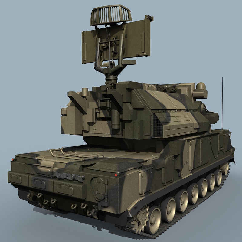 russian tor-m2 sa-15 missiles 3d model