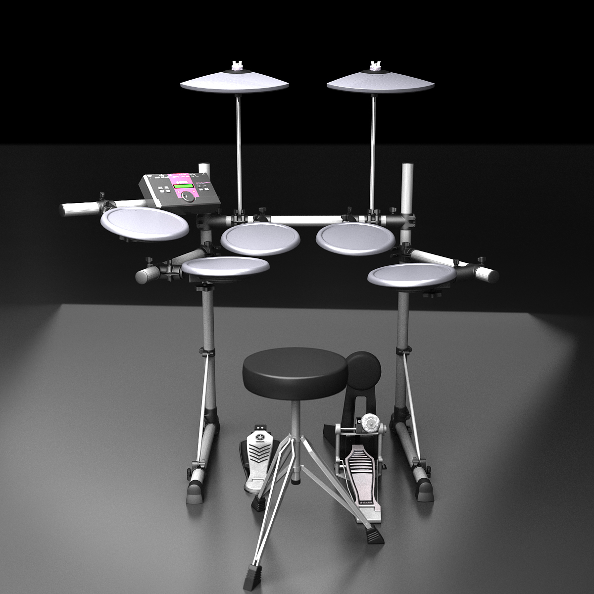 realistic electric drums 3d model