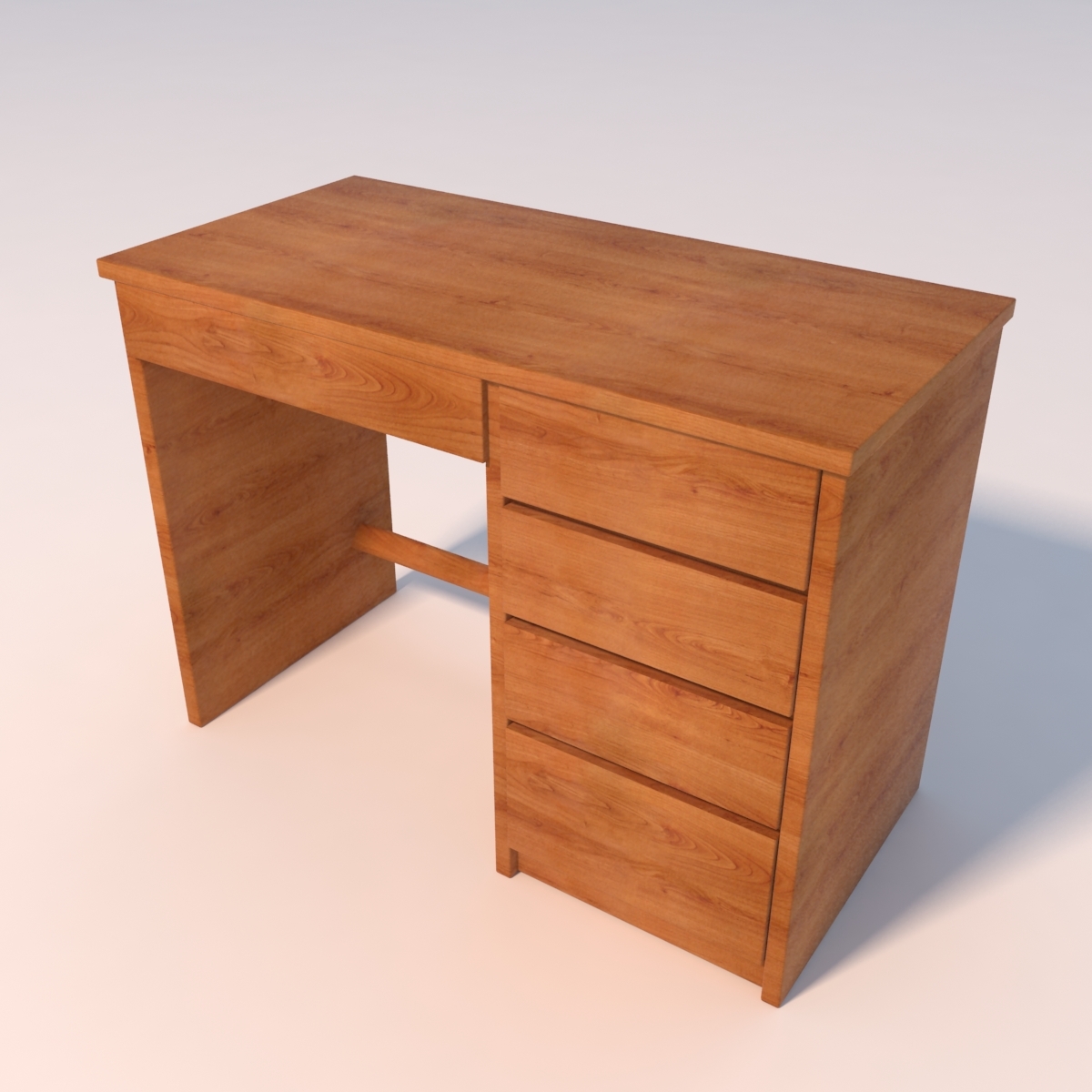 3ds Max Small Wooden Desk