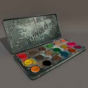 3d model of victorian water colours