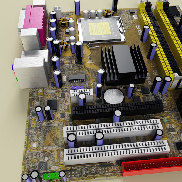 computer components v4 3d model