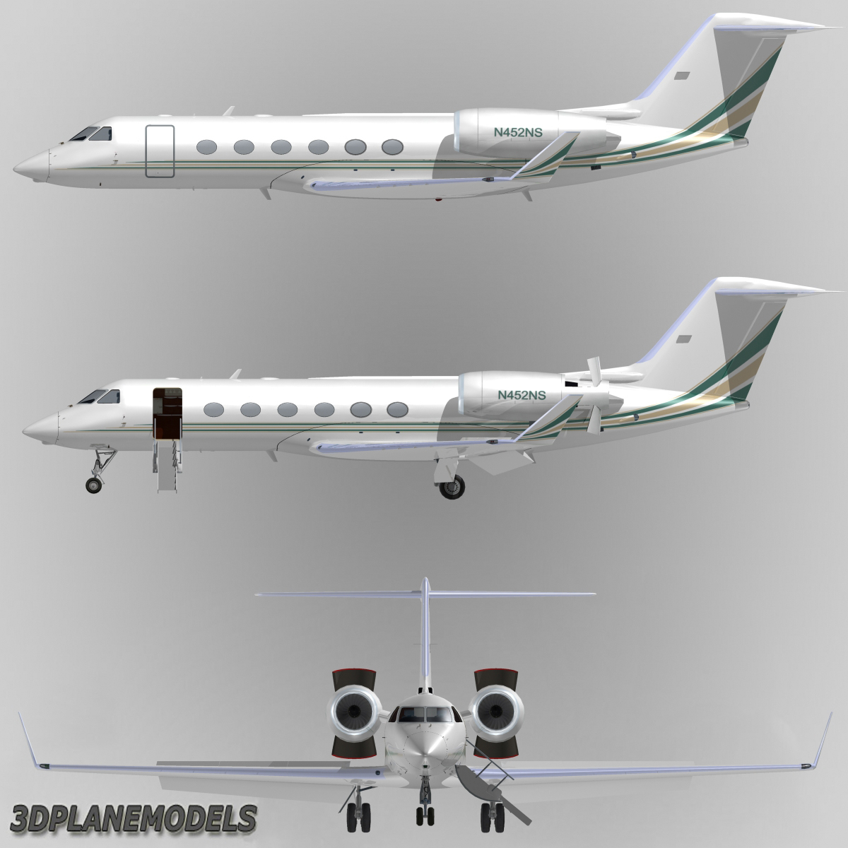 gulfstream g450 3d model