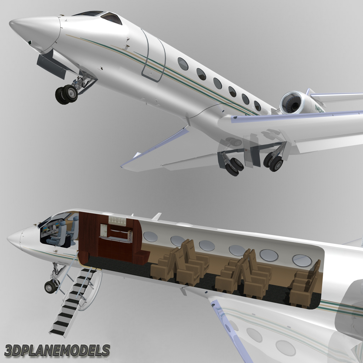 gulfstream g450 3d model