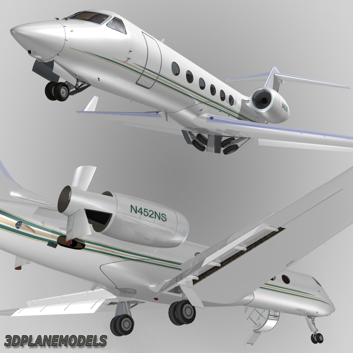 gulfstream g450 3d model
