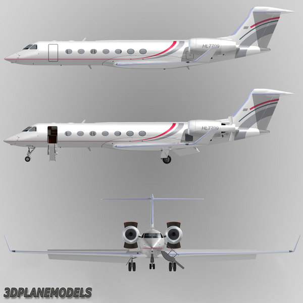 gulfstream g550 3d model