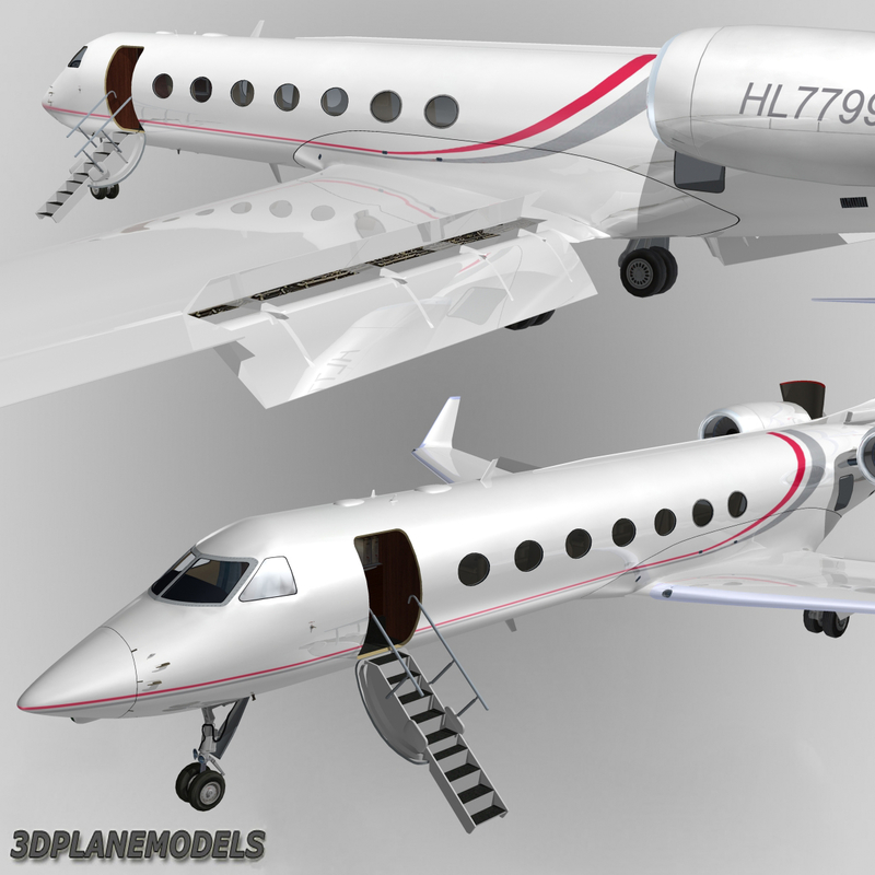 gulfstream g550 3d model