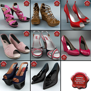 women shoe v6 3d model