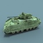 3d low-poly m2a3 bradley fighting vehicle