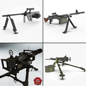 3d model of machine guns v1