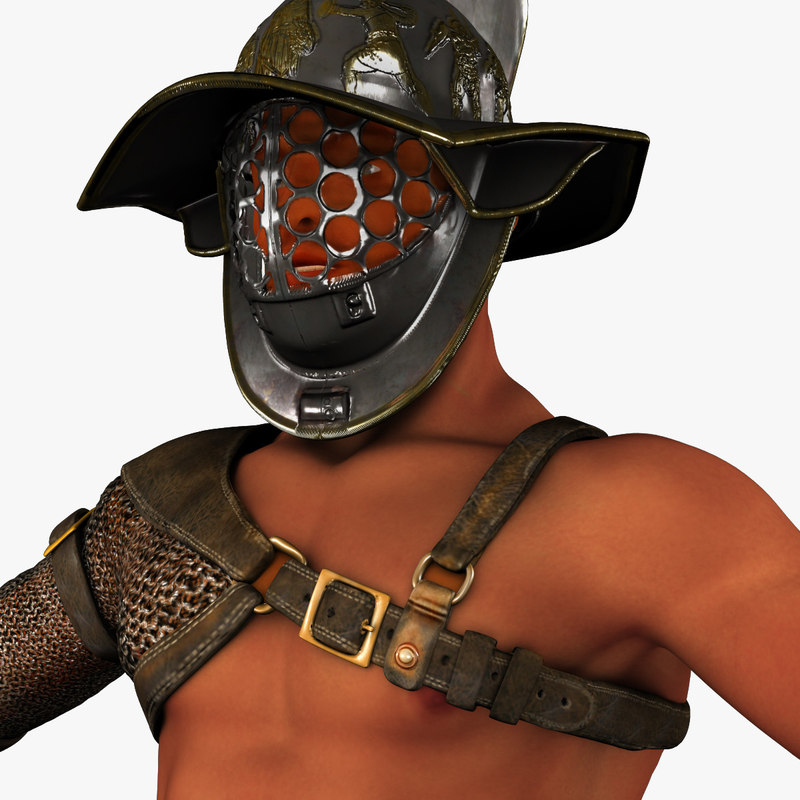 3d model roman gladiator armor set