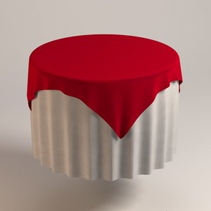 3d model table cloth tablecloth