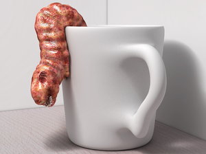 ugly coffee cups worms 3d c4d