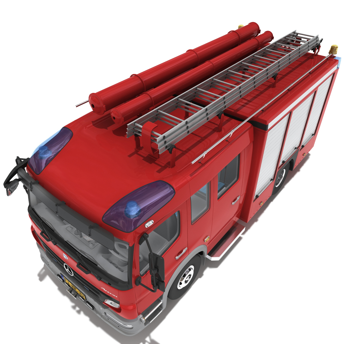 梅赛德斯atego消防车v2索具3d模型