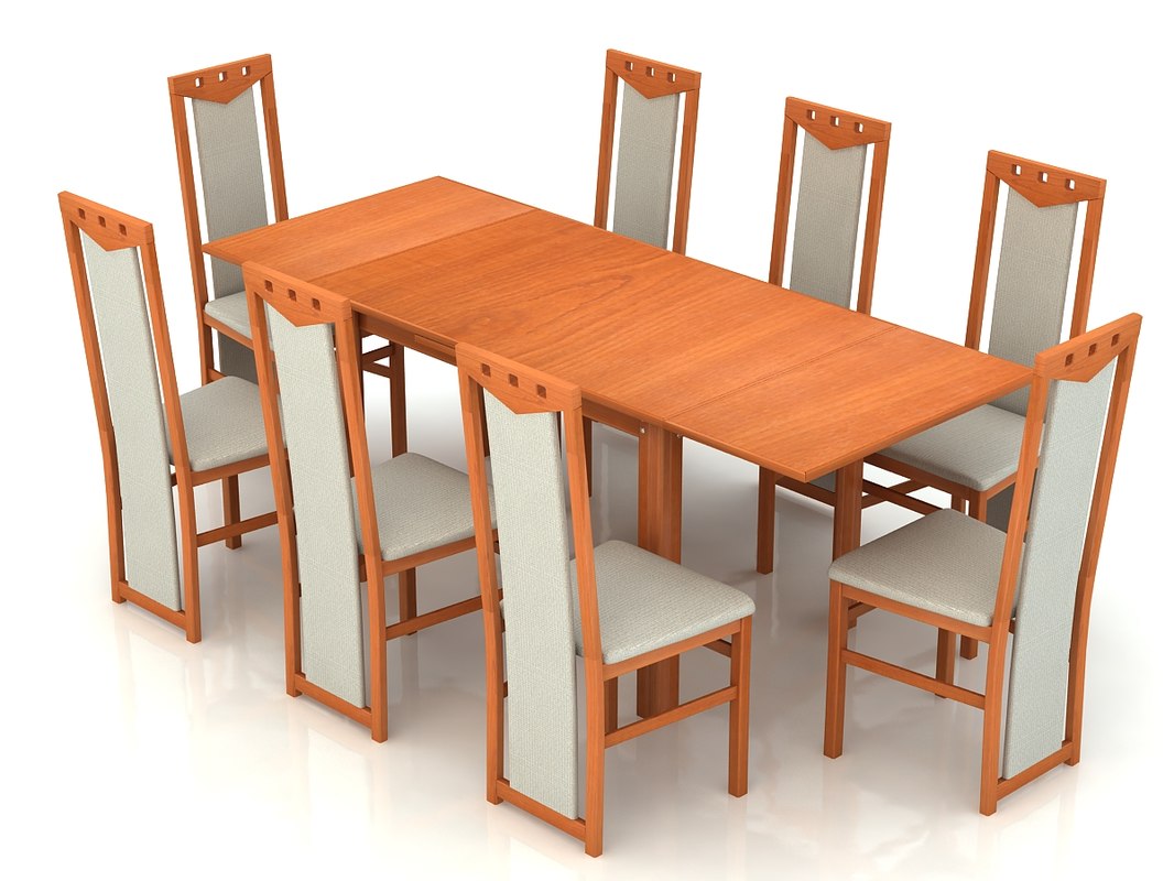 3d model dining chairs 2