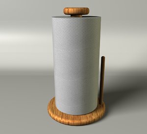 3d model kitchen paper towel roll